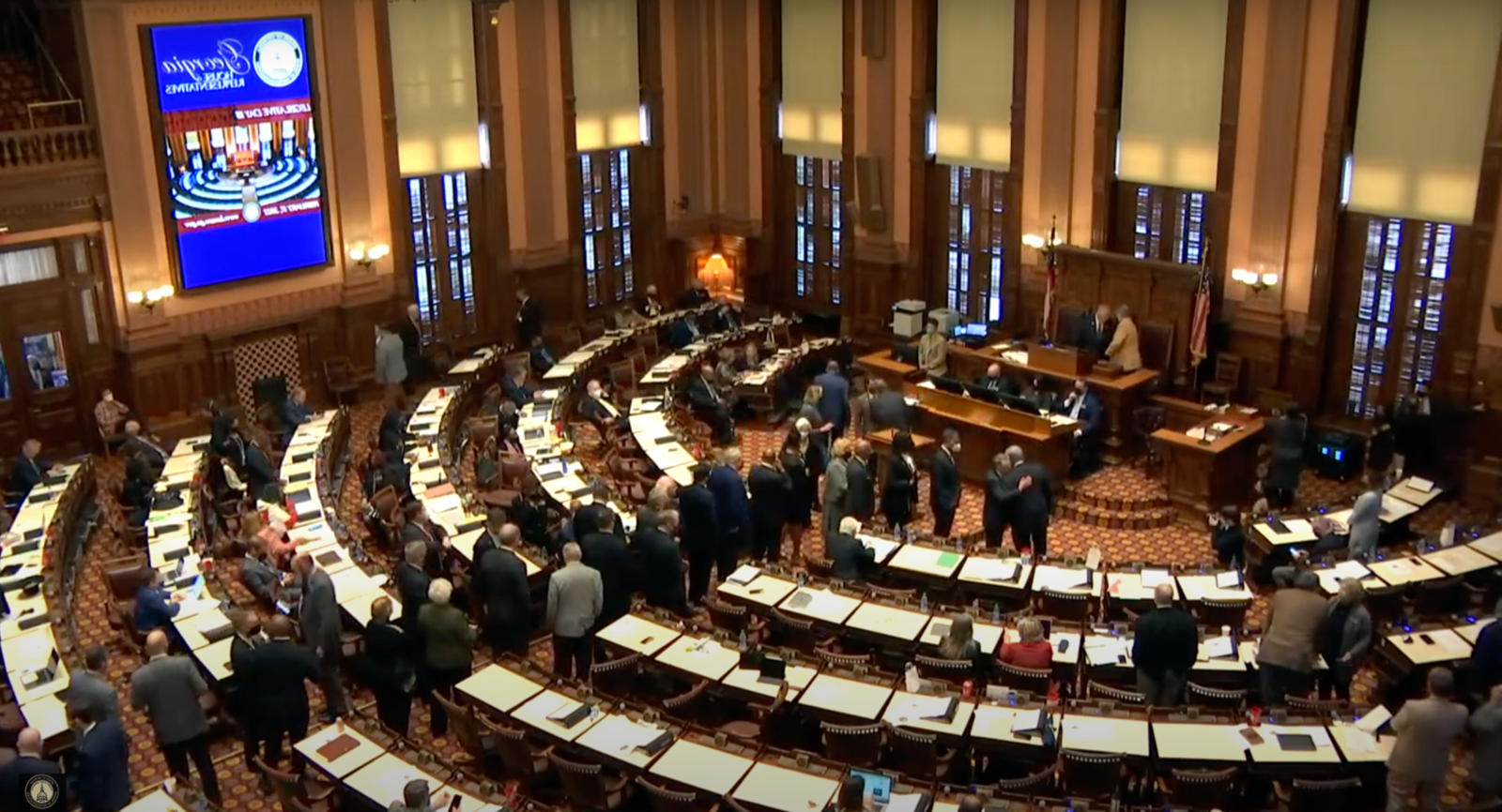 Lawmakers lined up to pay their respects to Chairman England.